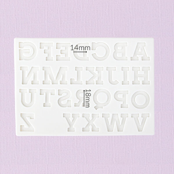 Silicone Mould – Alphabet (Striped) - Image 2